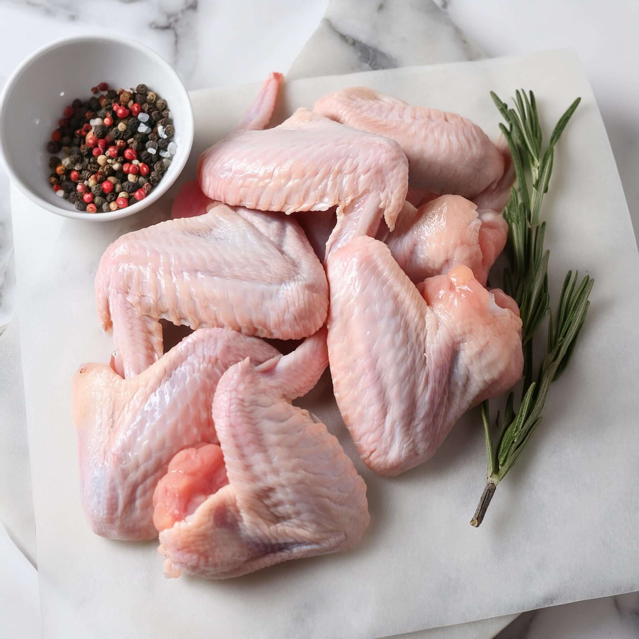 Firefly_A_striking_photo_of_raw_7_chicken_wings_sprawled_across_a_sheet ...